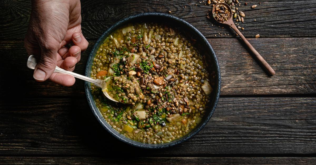 Recipe for vegetarian Alb-Leisa lentil soup