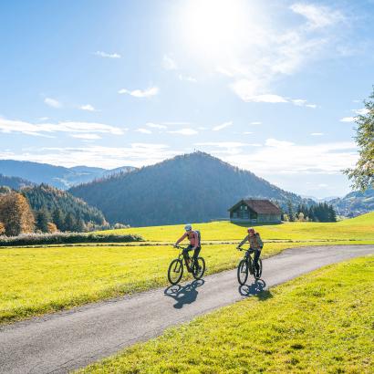 Radfahrer bei Oberstaufen im Allgäu